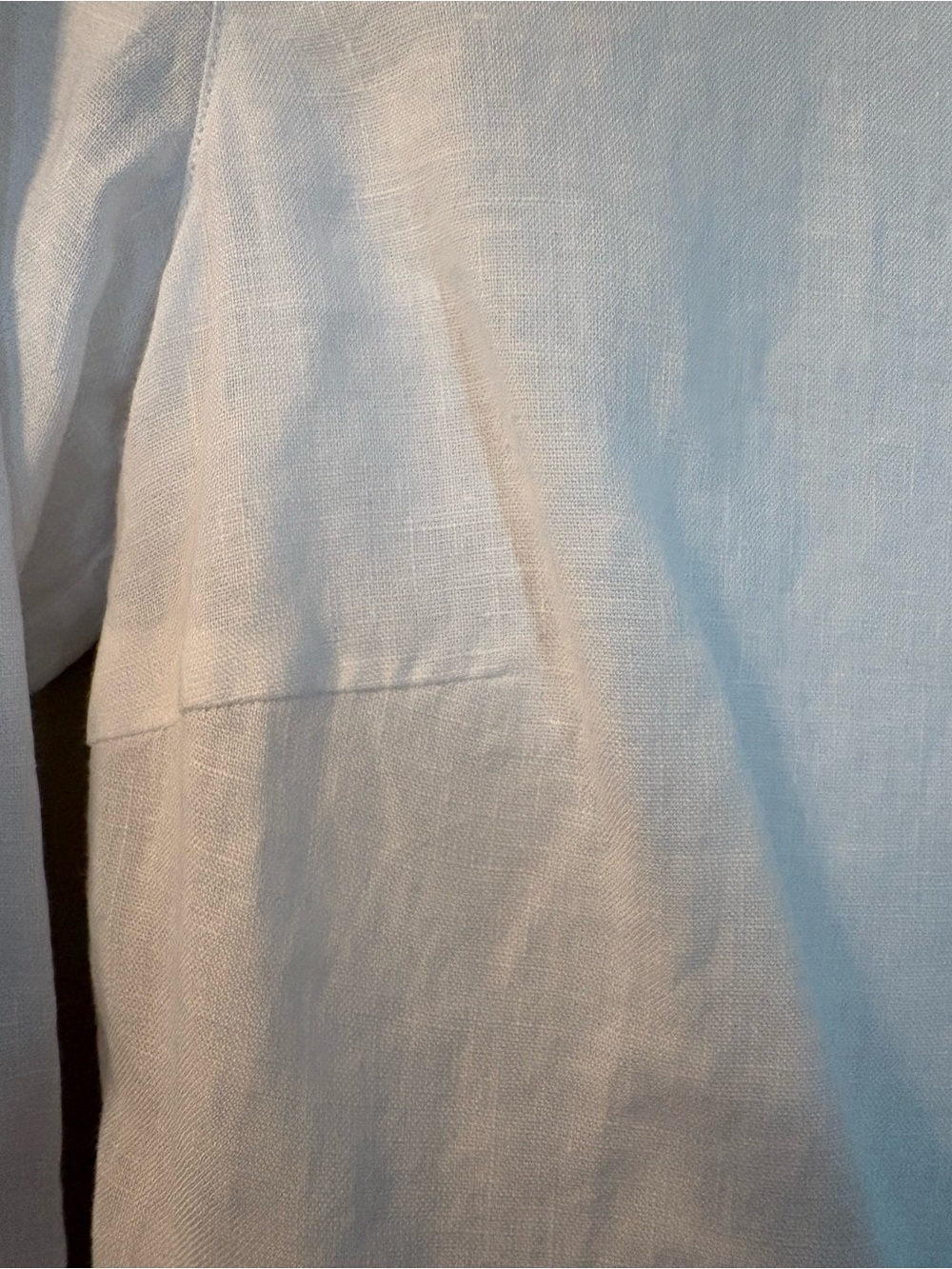 Contemporaire Simons White 100% Linen 3/4 Sleeve Button Down Shirt - Picture 5 of 14